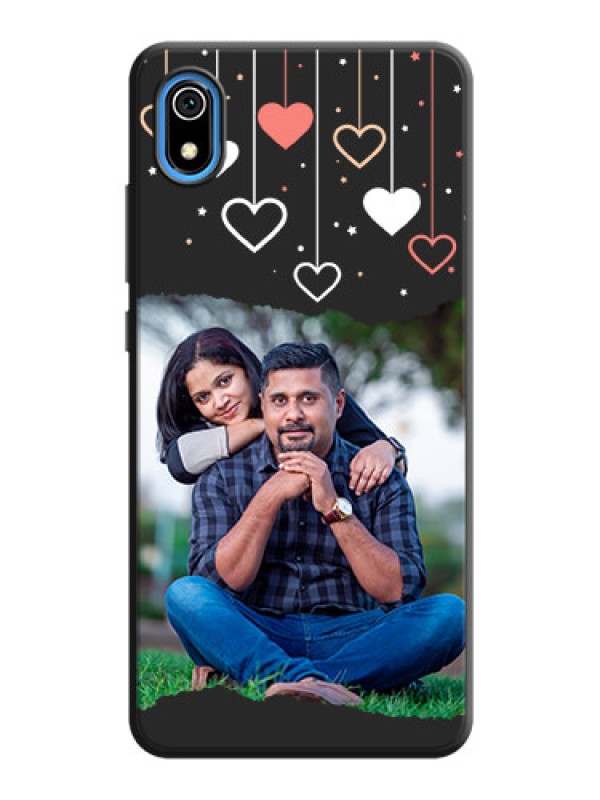 Custom Love Hangings with Splash Wave Picture on Space Black Custom Soft Matte Phone Back Cover - Redmi 7A
