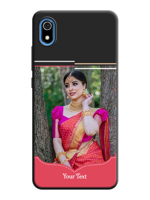 Custom Classic Plain Design with Name - Photo on Space Black Soft Matte Phone Cover - Redmi 7A