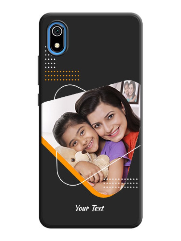 Custom Yellow Triangle - Photo on Space Black Soft Matte Phone Cover - Redmi 7A