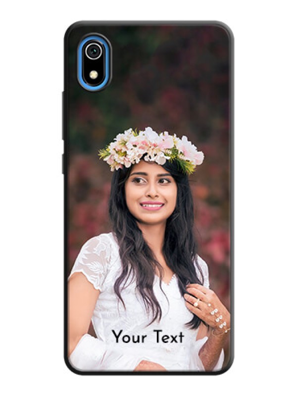 Custom Full Single Pic Upload With Text On Space Black Personalized Soft Matte Phone Covers -Xiaomi Redmi 7A