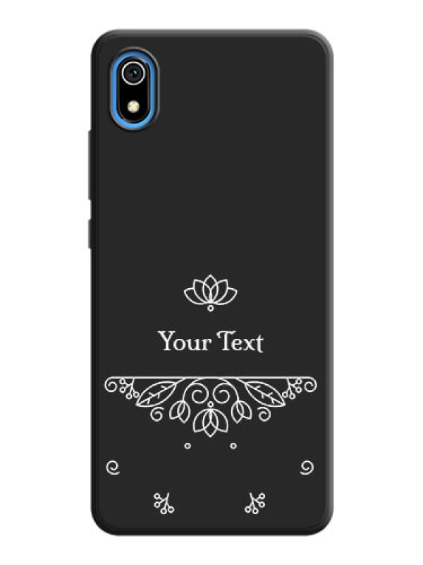 Custom Lotus Garden Custom Text On Space Black Personalized Soft Matte Phone Covers -Xiaomi Redmi 7A