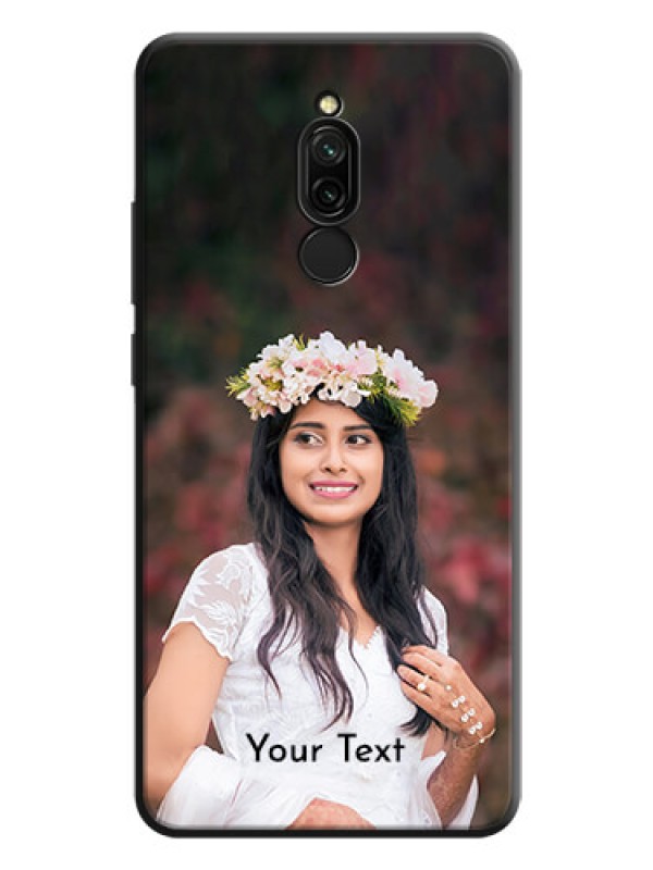 Custom Full Single Pic Upload With Text On Space Black Personalized Soft Matte Phone Covers -Xiaomi Redmi 8
