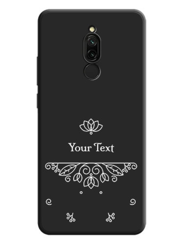 Custom Lotus Garden Custom Text On Space Black Personalized Soft Matte Phone Covers -Xiaomi Redmi 8