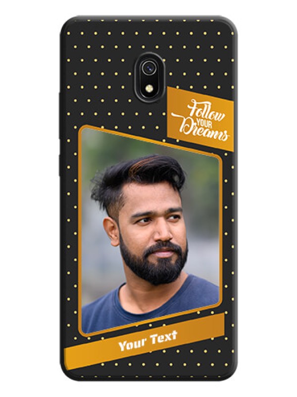 Custom Follow Your Dreams with White Dots on Space Black Custom Soft Matte Phone Cases - Redmi 8A