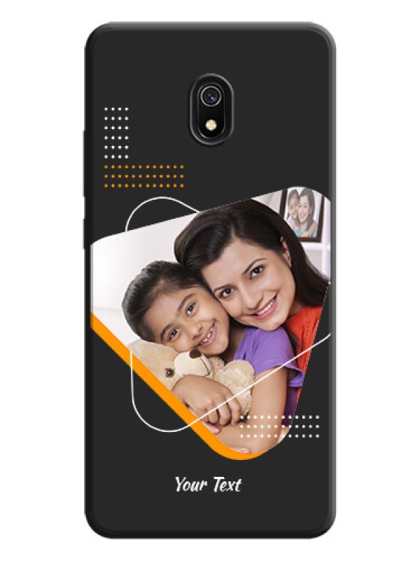 Custom Yellow Triangle - Photo on Space Black Soft Matte Phone Cover - Redmi 8A