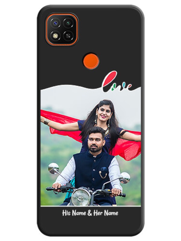 Custom Fall in Love Pattern with Picture on Photo on Space Black Soft Matte Mobile Case - Redmi 9 Activ