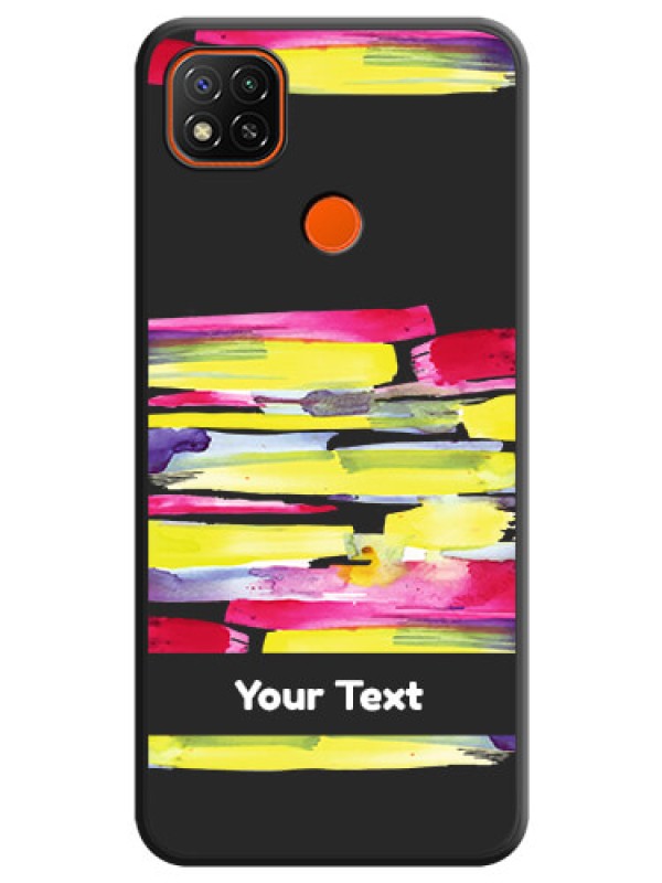 Custom Brush Coloured on Space Black Personalized Soft Matte Phone Covers - Redmi 9 Activ