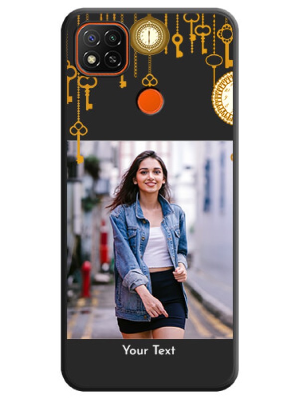 Custom Decorative Design with Text on Space Black Custom Soft Matte Back Cover - Redmi 9 Activ