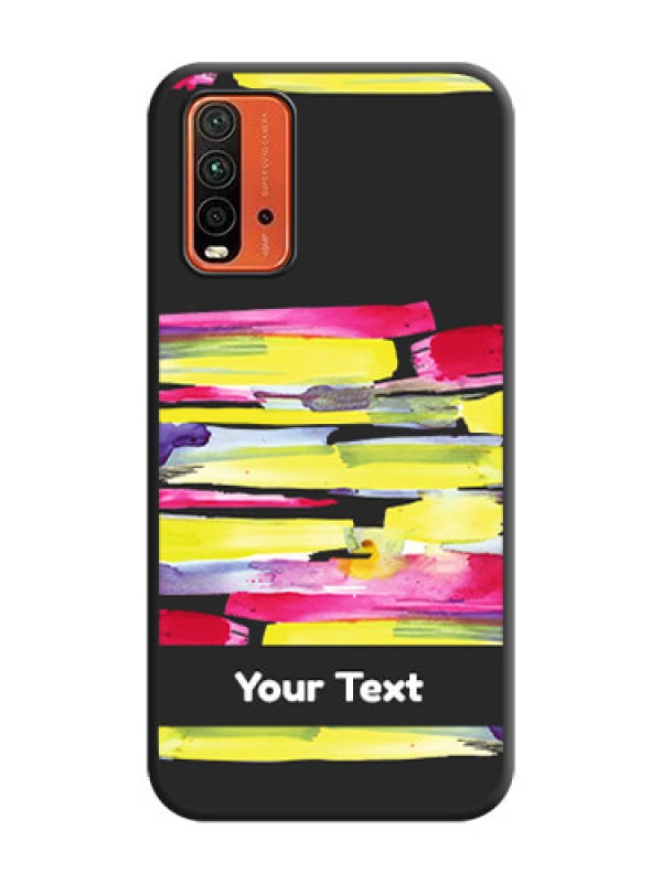 Custom Brush Coloured on Space Black Personalized Soft Matte Phone Covers - Redmi 9 Power
