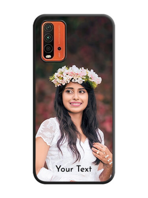 Custom Full Single Pic Upload With Text On Space Black Personalized Soft Matte Phone Covers -Xiaomi Redmi 9 Power