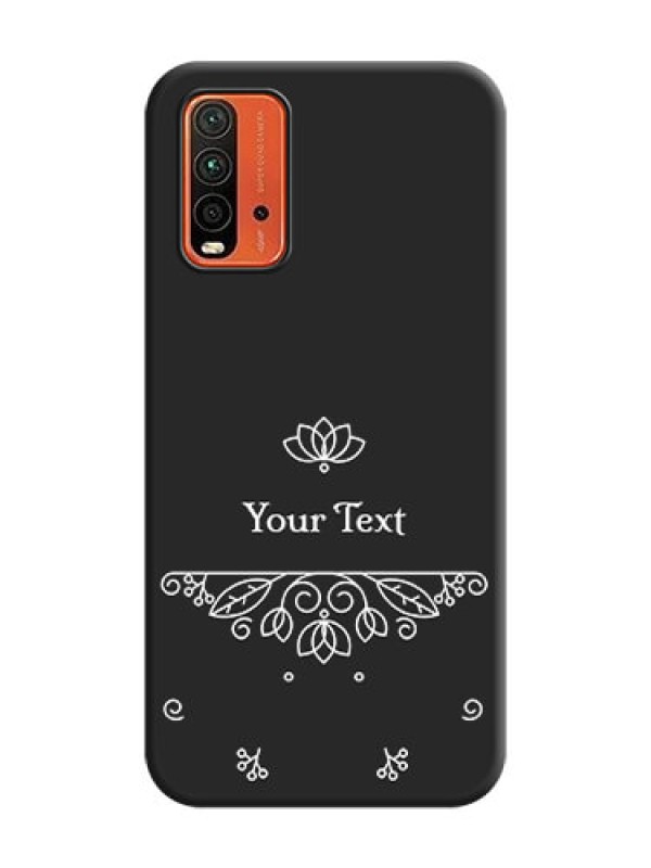 Custom Lotus Garden Custom Text On Space Black Personalized Soft Matte Phone Covers -Xiaomi Redmi 9 Power