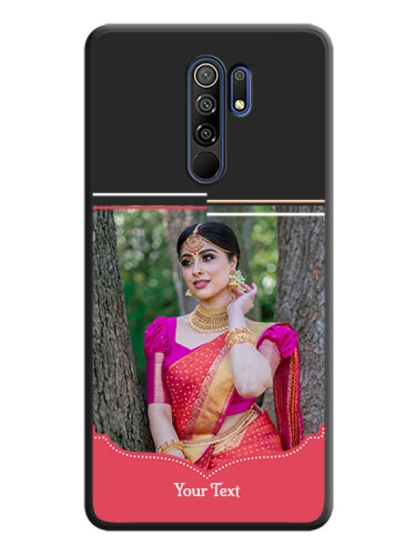 Custom Classic Plain Design with Name on Photo on Space Black Soft Matte Phone Cover - Redmi 9 Prime