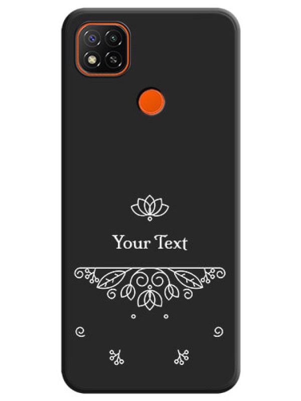 Custom Lotus Garden Custom Text On Space Black Personalized Soft Matte Phone Covers -Xiaomi Redmi 9