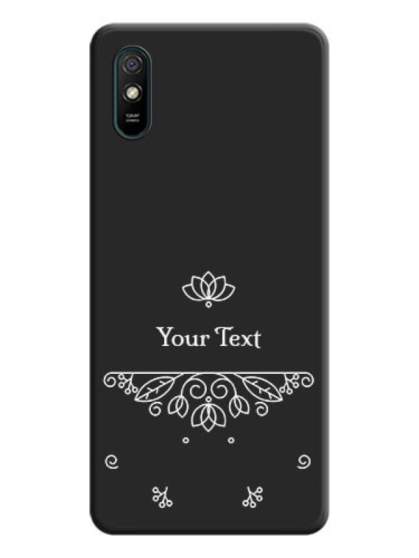 Custom Lotus Garden Custom Text On Space Black Personalized Soft Matte Phone Covers -Xiaomi Redmi 9A Sport