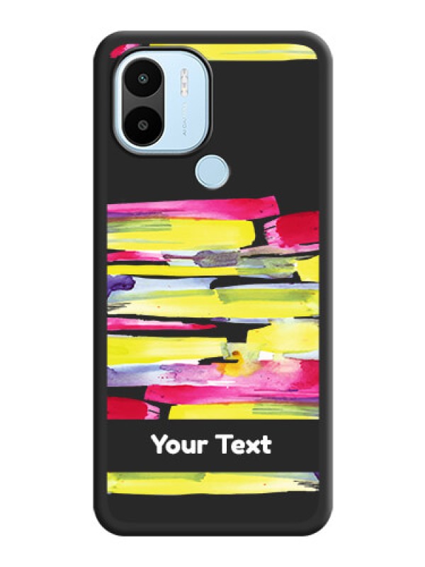 Custom Brush Coloured on Space Black Personalized Soft Matte Phone Covers - Xiaomi Redmi A1 Plus