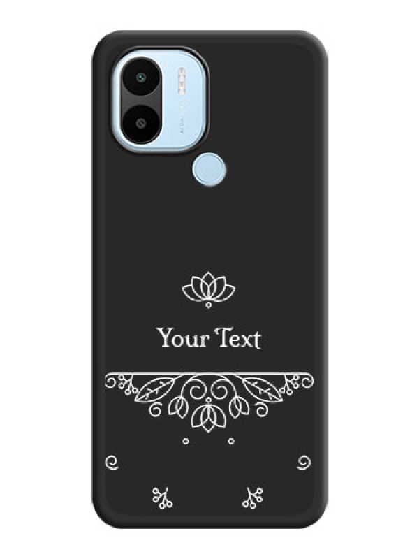Custom Lotus Garden Custom Text On Space Black Personalized Soft Matte Phone Covers -Xiaomi Redmi A1 Plus