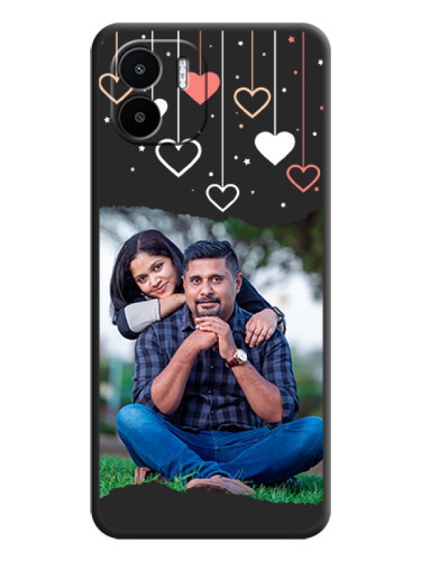 Custom Love Hangings with Splash Wave Picture on Space Black Custom Soft Matte Phone Back Cover - Xiaomi Redmi A1