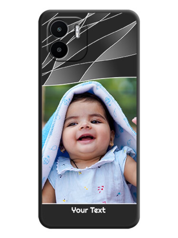 Custom Mixed Wave Lines on Photo on Space Black Soft Matte Mobile Cover - Xiaomi Redmi A1