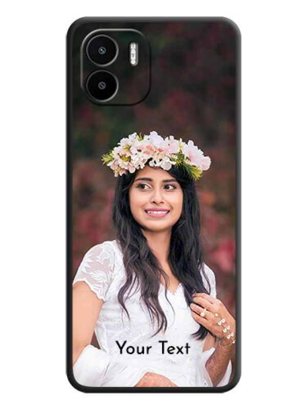 Custom Full Single Pic Upload With Text On Space Black Personalized Soft Matte Phone Covers -Xiaomi Redmi A1