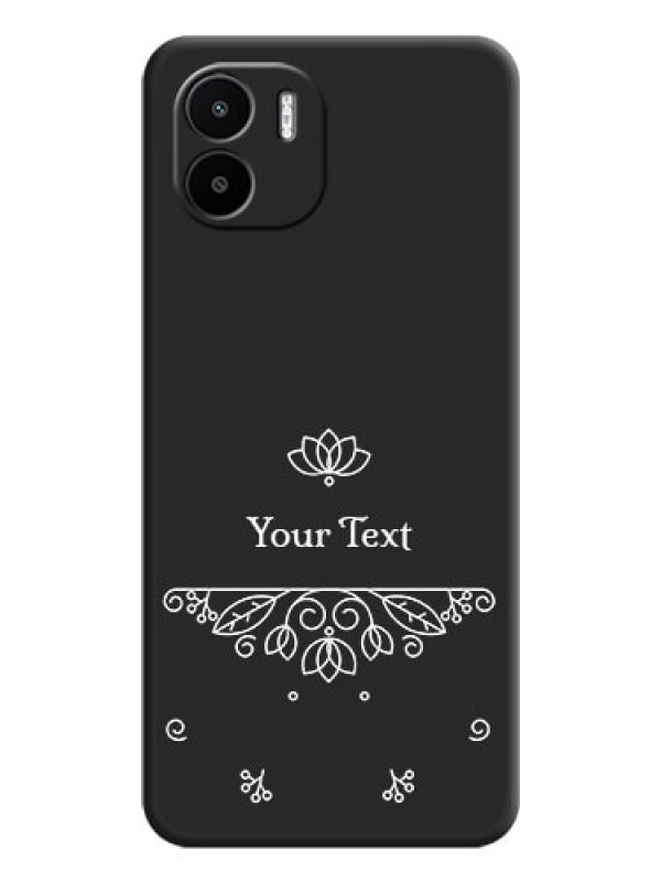 Custom Lotus Garden Custom Text On Space Black Personalized Soft Matte Phone Covers -Xiaomi Redmi A2