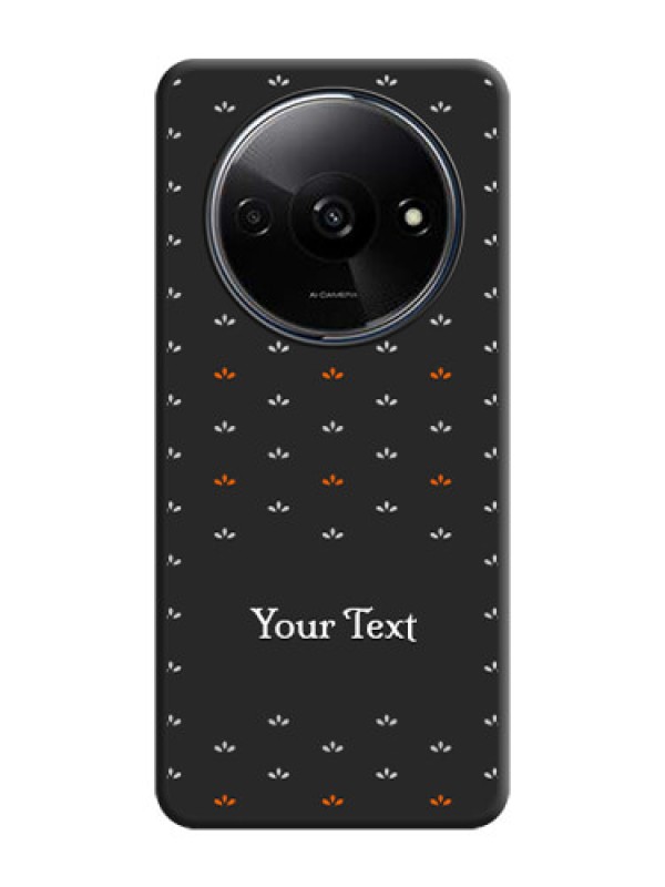 Custom Simple Pattern With Custom Text On Space Black Personalized Soft Matte Phone Covers - Redmi A3
