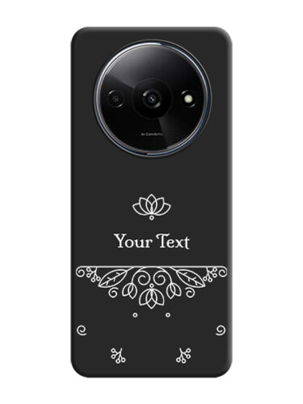 Custom Lotus Garden Custom Text On Space Black Custom Soft Matte Mobile Back Cover - Redmi A3X