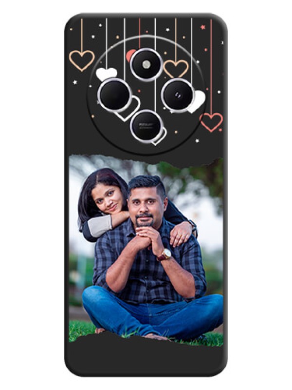 Custom Love Hangings with Splash Wave Picture On Space Black Custom Soft Matte Mobile Back Cover - Xiaomi Redmi A4 5G