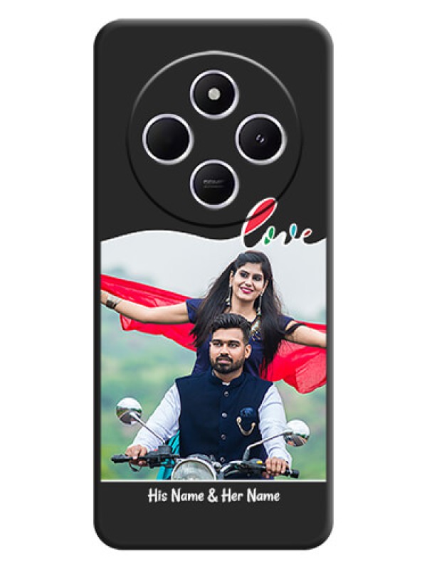 Custom Fall in Love Pattern with Picture on Photo On Space Black Custom Soft Matte Mobile Back Cover - Xiaomi Redmi A4 5G