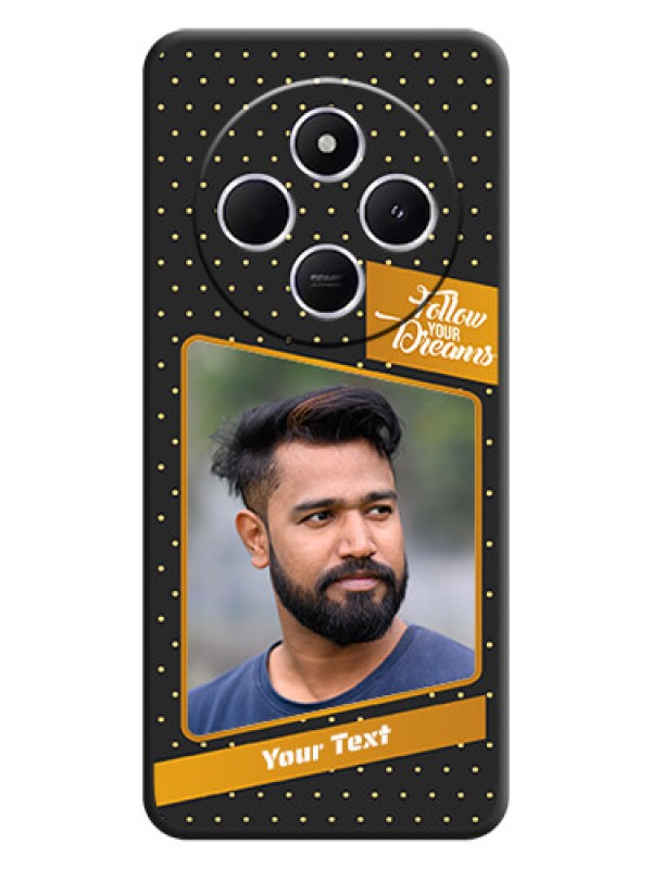 Custom Follow Your Dreams with White Dots On Space Black Custom Soft Matte Mobile Back Cover - Xiaomi Redmi A4 5G