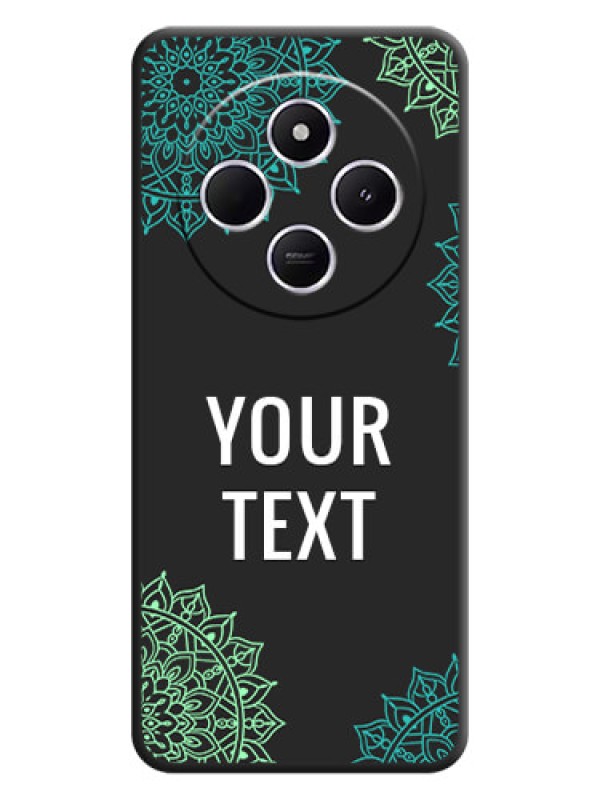 Custom Your Name with Floral Design On Space Black Custom Soft Matte Mobile Back Cover - Xiaomi Redmi A4 5G