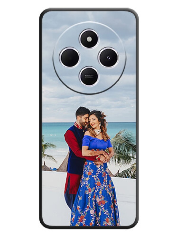 Custom Full Single Pic Upload On Space Black Custom Soft Matte Mobile Back Cover - Xiaomi Redmi A4 5G