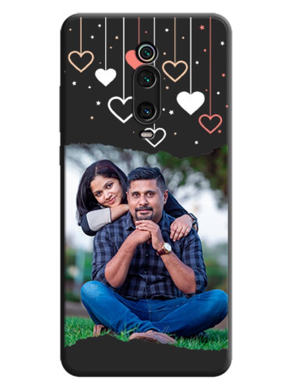 Custom Love Hangings with Splash Wave Picture on Space Black Custom Soft Matte Phone Back Cover - Redmi K20 Pro