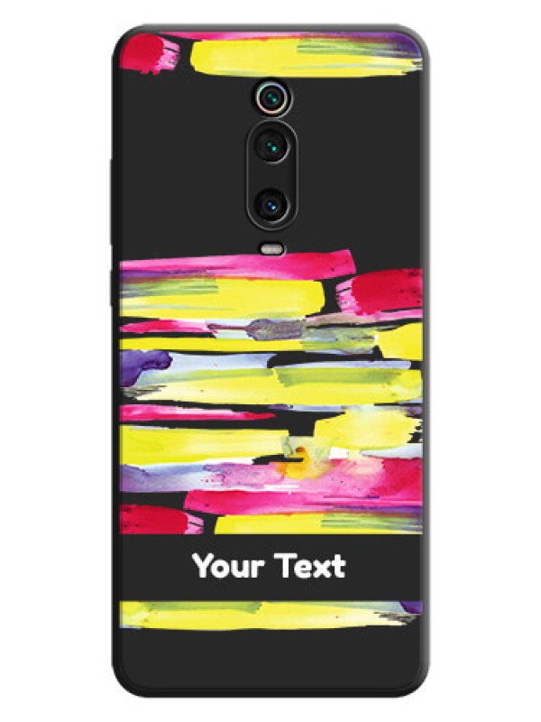 Custom Brush Coloured on Space Black Personalized Soft Matte Phone Covers - Redmi K20