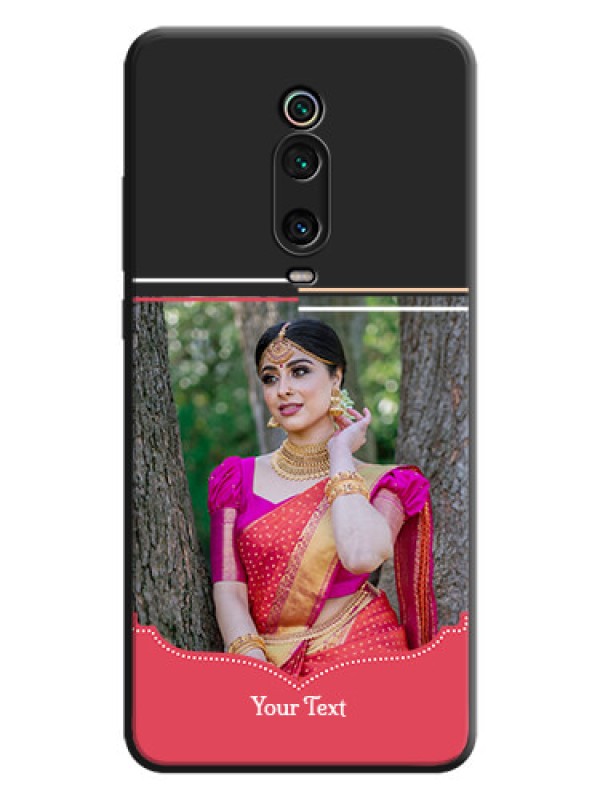 Custom Classic Plain Design with Name - Photo on Space Black Soft Matte Phone Cover - Redmi K20