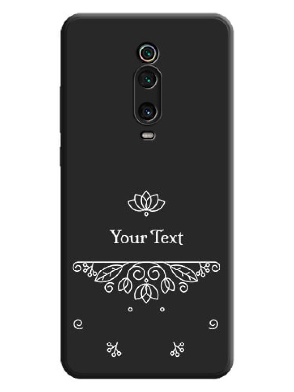 Custom Lotus Garden Custom Text On Space Black Personalized Soft Matte Phone Covers -Xiaomi Redmi K20