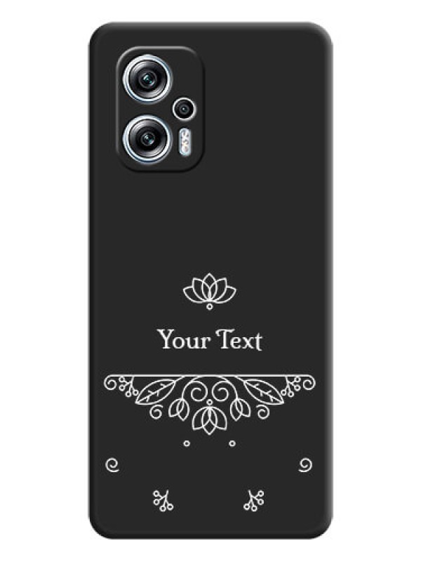 Custom Lotus Garden Custom Text On Space Black Personalized Soft Matte Phone Covers -Xiaomi Redmi K50I 5G