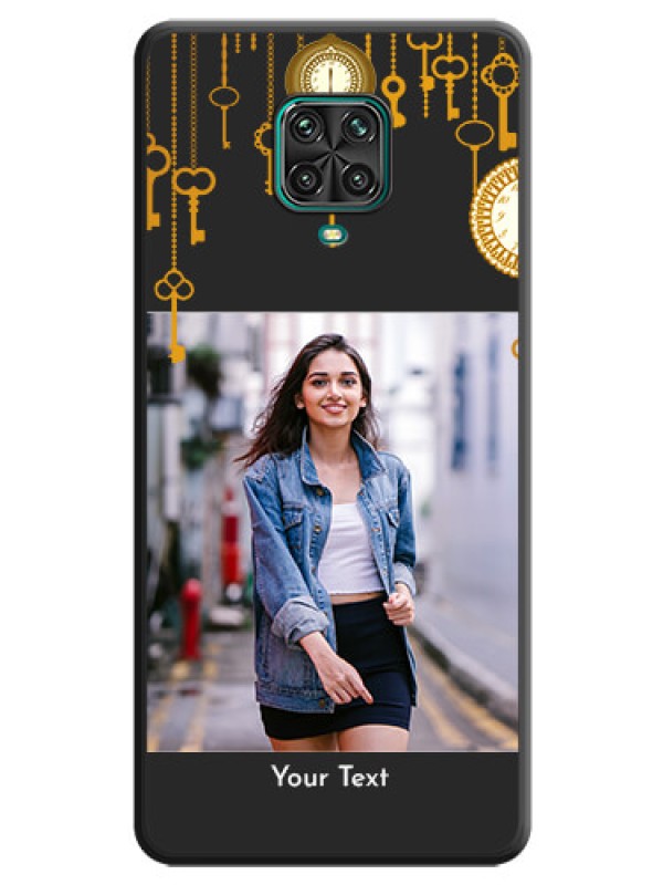 Custom Decorative Design with Text on Space Black Custom Soft Matte Back Cover - Redmi Note 10 Lite