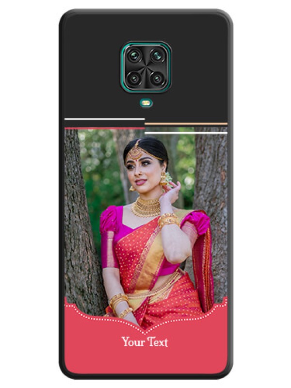 Custom Classic Plain Design with Name on Photo on Space Black Soft Matte Phone Cover - Redmi Note 10 Lite