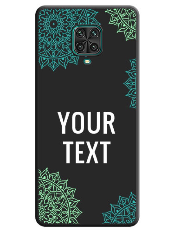 Custom Your Name with Floral Design on Space Black Custom Soft Matte Back Cover - Redmi Note 10 Lite