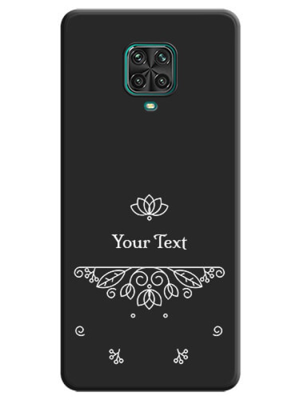 Custom Lotus Garden Custom Text On Space Black Personalized Soft Matte Phone Covers -Xiaomi Redmi Note 10 Lite