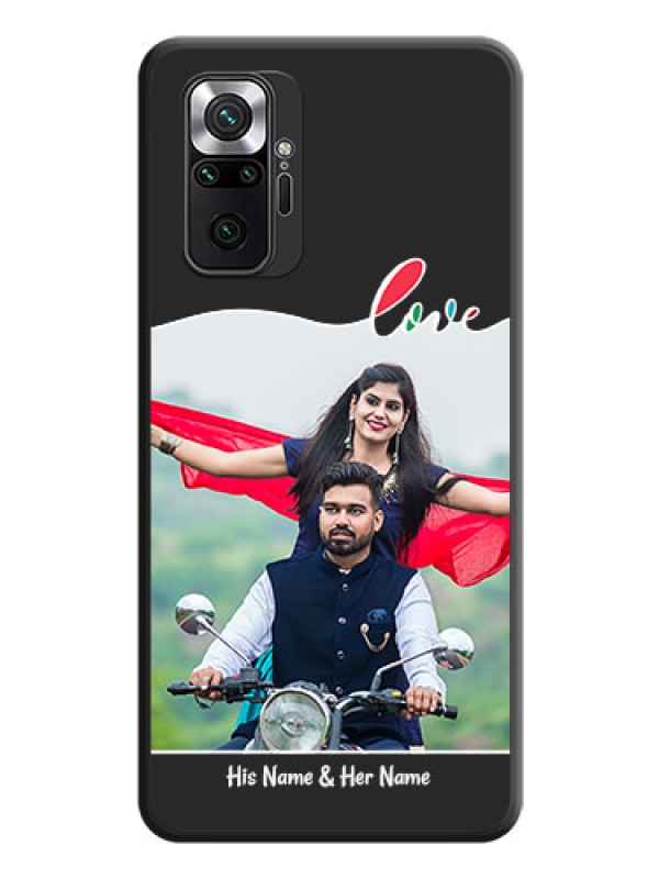 Custom Fall in Love Pattern with Picture on Photo on Space Black Soft Matte Mobile Case - Redmi Note 10 Pro Max