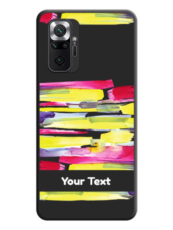 Custom Brush Coloured on Space Black Personalized Soft Matte Phone Covers - Redmi Note 10 Pro Max