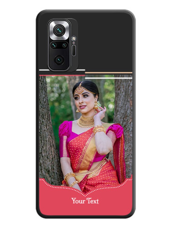 Custom Classic Plain Design with Name on Photo on Space Black Soft Matte Phone Cover - Redmi Note 10 Pro Max
