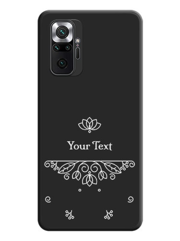 Custom Lotus Garden Custom Text On Space Black Personalized Soft Matte Phone Covers -Xiaomi Redmi Note 10 Pro Max