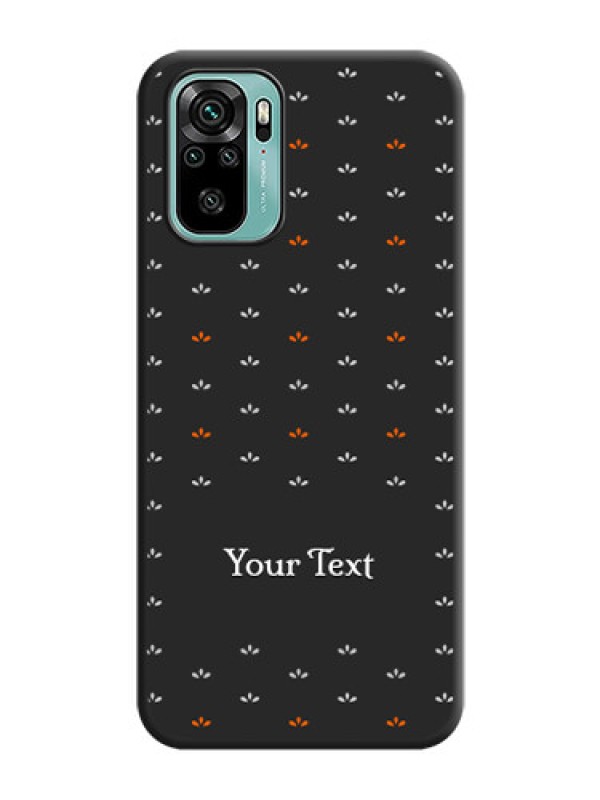 Custom Simple Pattern With Custom Text On Space Black Personalized Soft Matte Phone Covers -Xiaomi Redmi Note 10