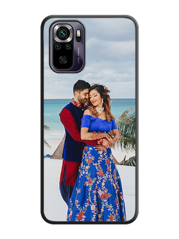 Custom Full Single Pic Upload On Space Black Personalized Soft Matte Phone Covers -Xiaomi Redmi Note 10S