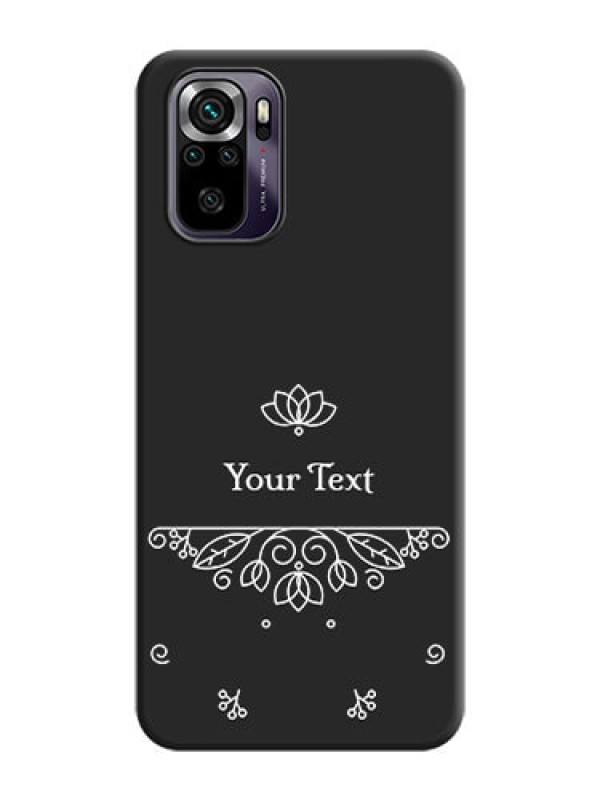 Custom Lotus Garden Custom Text On Space Black Personalized Soft Matte Phone Covers -Xiaomi Redmi Note 10S