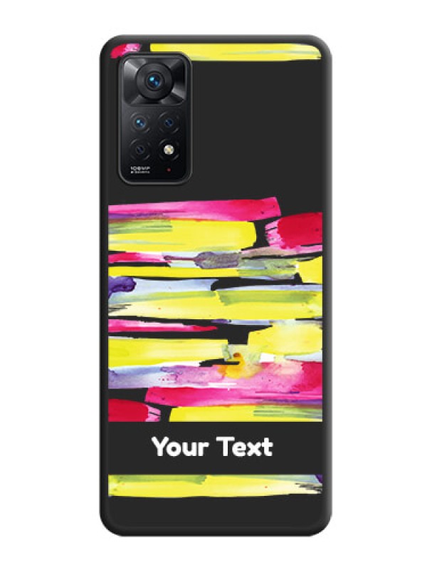 Custom Brush Coloured on Space Black Personalized Soft Matte Phone Covers - Redmi Note 11 Pro 5G