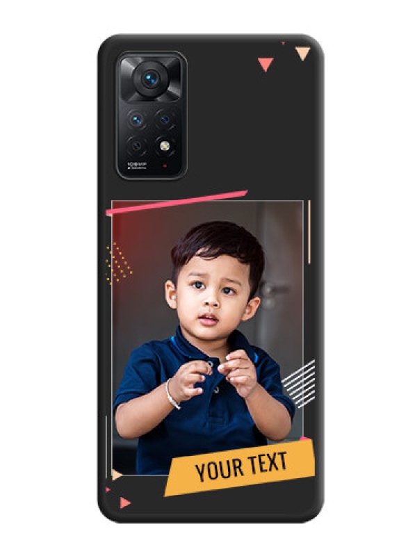 Custom Photo Frame with Triangle Small Dots on Photo on Space Black Soft Matte Back Cover - Redmi Note 11 Pro 5G