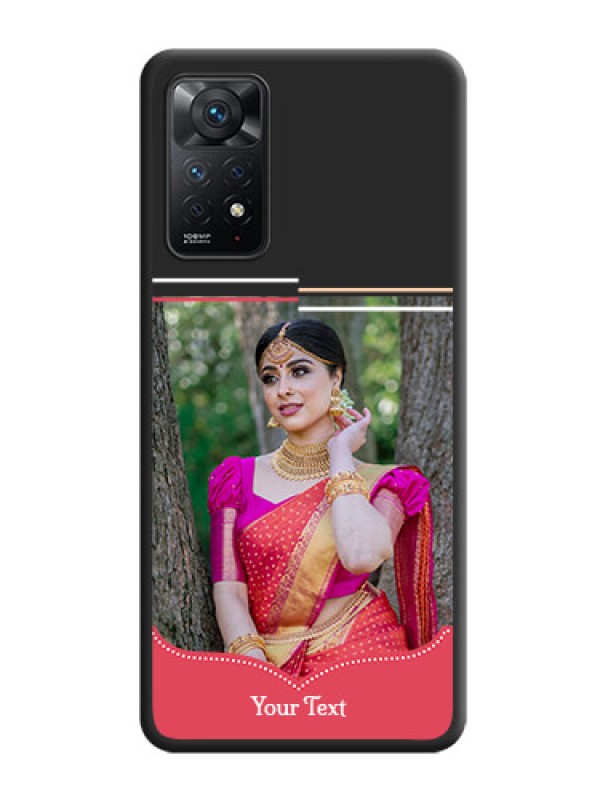 Custom Classic Plain Design with Name on Photo on Space Black Soft Matte Phone Cover - Redmi Note 11 Pro 5G